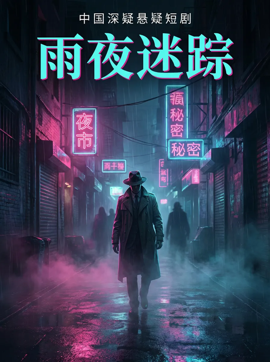 龙眠联军战袍 悬疑追踪短剧 - 雨夜迷踪海报